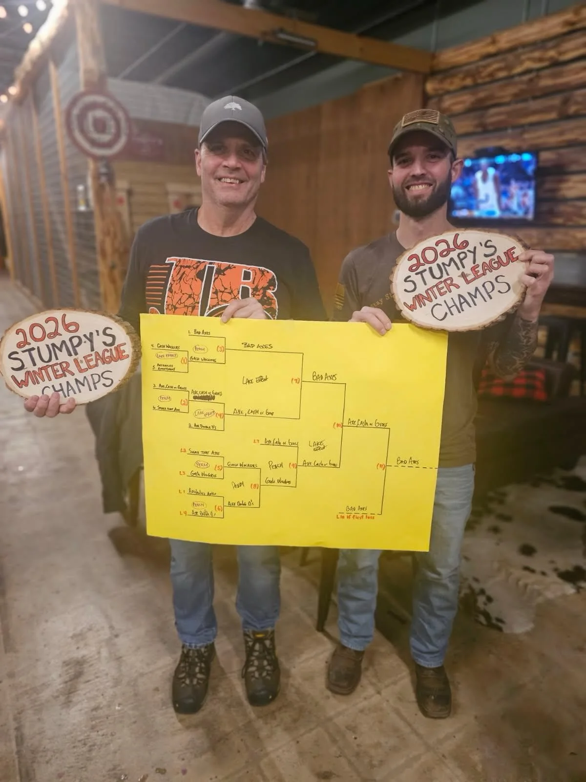 That's a wrap to our Winter Axe Throwing League! 🎯🪓

Congratulations to team BAD AXES for coming out on top! 💪 

Thanks to all the teams that came out this year to show off your skills!!
