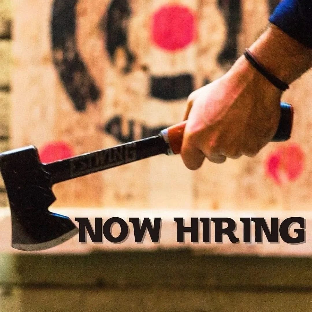🚨Now hiring part time positions
for axe throwing 🪓 and splatter paint 🫟

✅ Are you a people person that thrives
  on high energy?
✅ Do you have the ability to be
  the life of the party while 
  keeping people safe &amp; 
  engaged?
✅ Are you avai