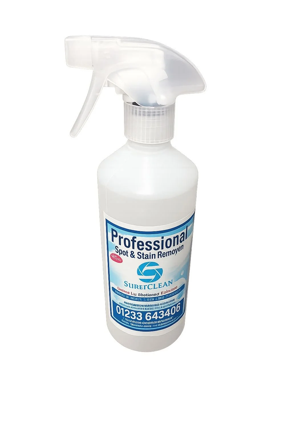 SuperCLEAN Pro Services Professional Micro Spotter Spot & Stain Remover bottle — effective carpet and upholstery stain remover