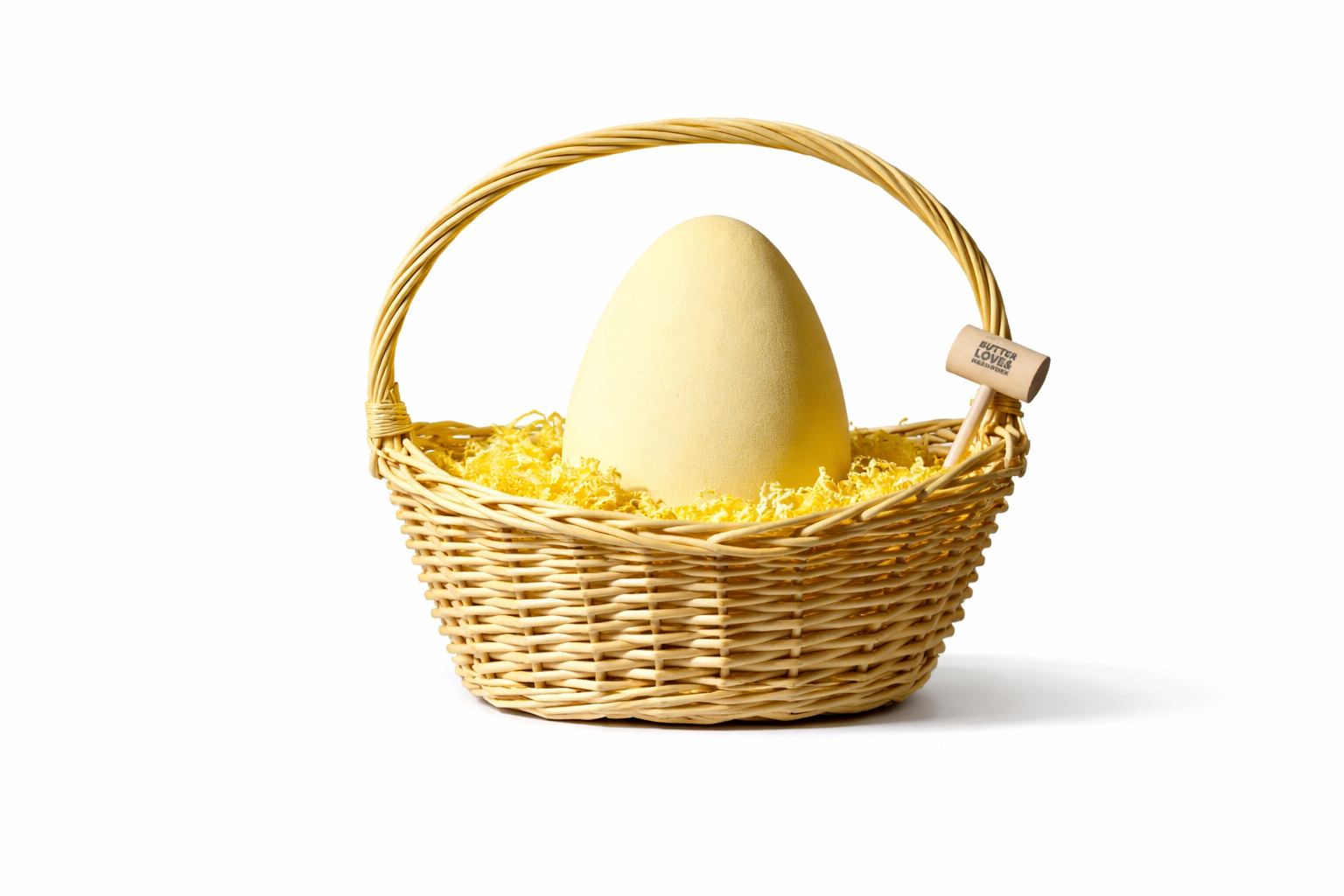 YELLOW LARGE EASTER EGG BASKET