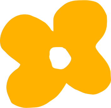 A yellow flower-shaped symbol with a central cutout