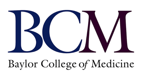 Baylor College of Medicine logo with text and a stylized cross symbol.