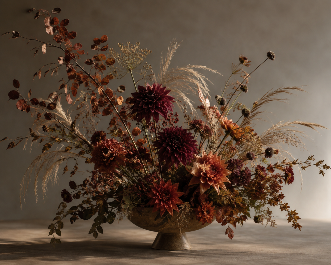 Autumn Arrangement in a Vessel