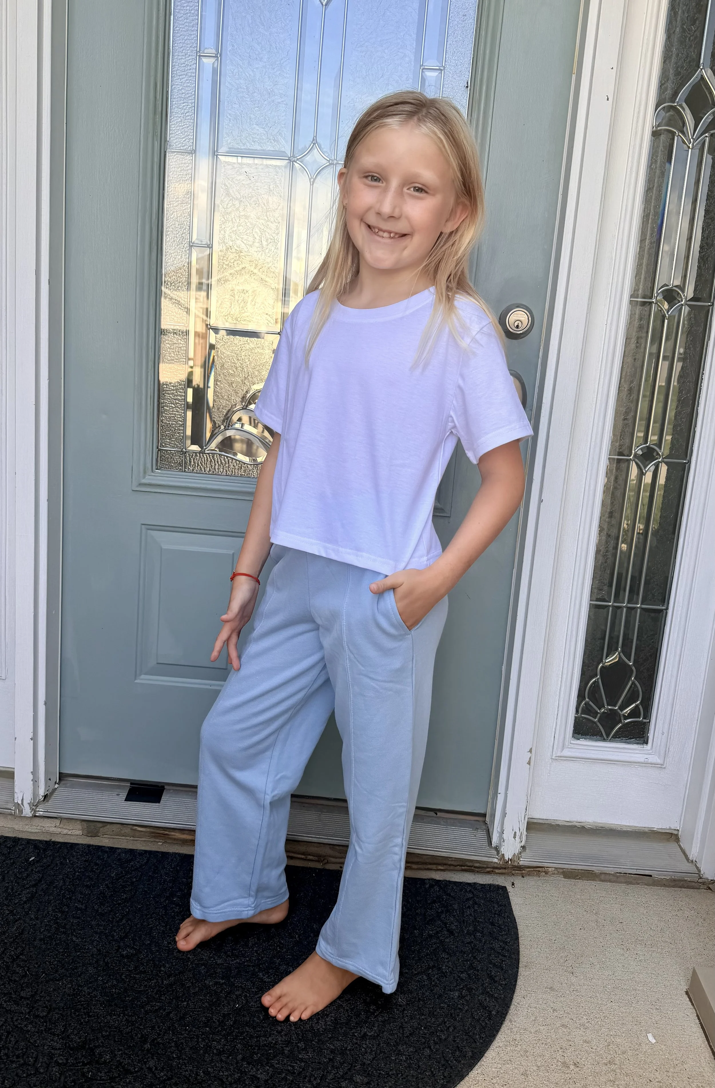 Wide Leg Front Seamed Pants