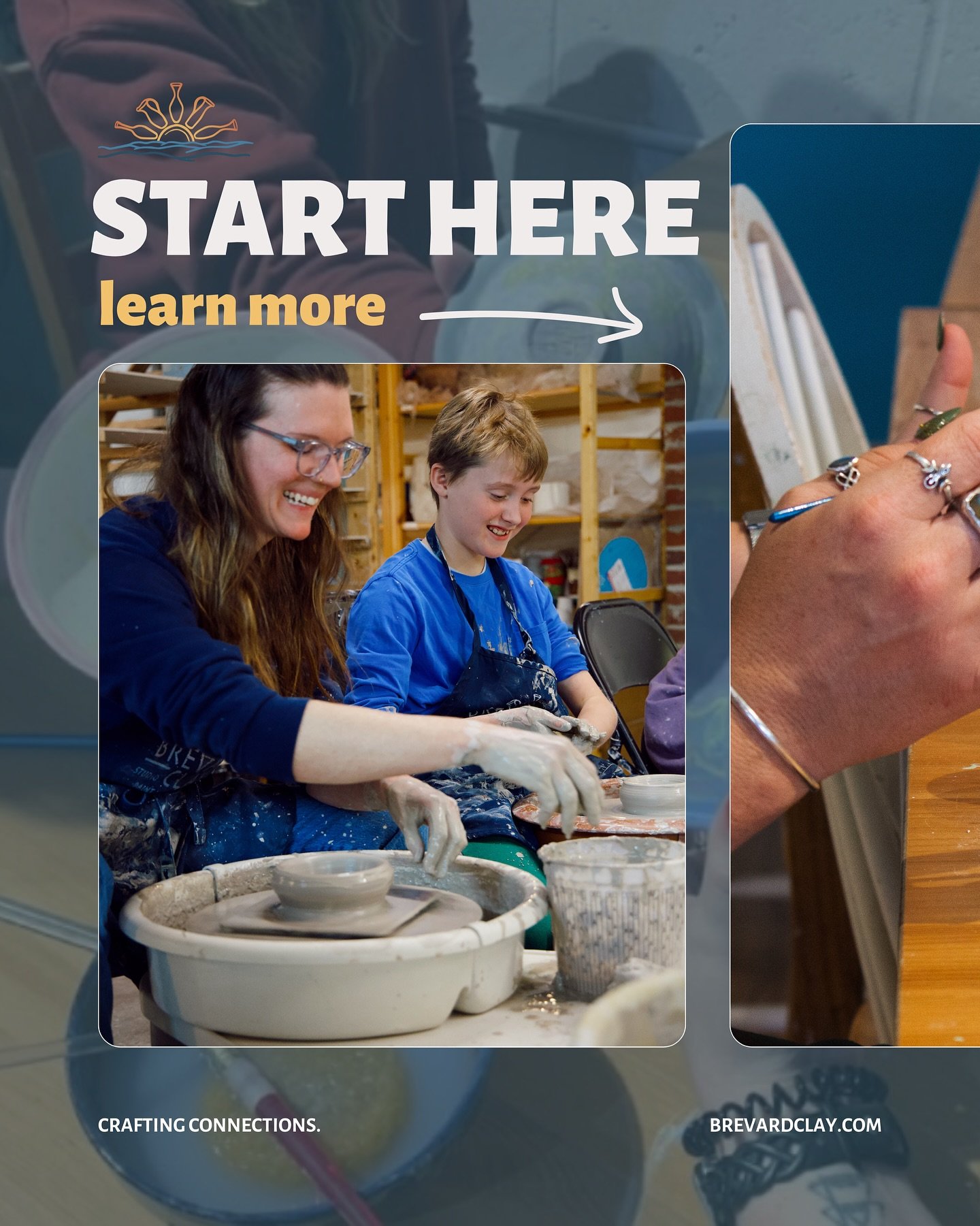 While we are snowed (iced) in, allow us to Re-introducing ourselves 🤍
We&rsquo;re Brevard Clay &mdash; a community pottery studio built on creativity, connection, and making things together. We believe everyone can create, art should be accessible, 