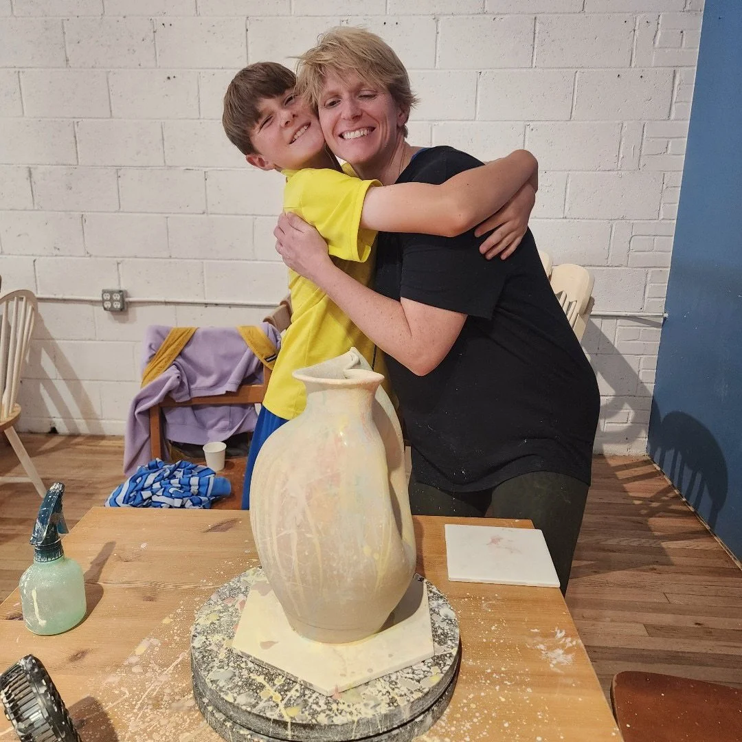 Swipe to see this Mother &amp; Son duo, do a Hug Pot Experience in reverse! The perfect mother&rsquo;s day experience for the entire family!