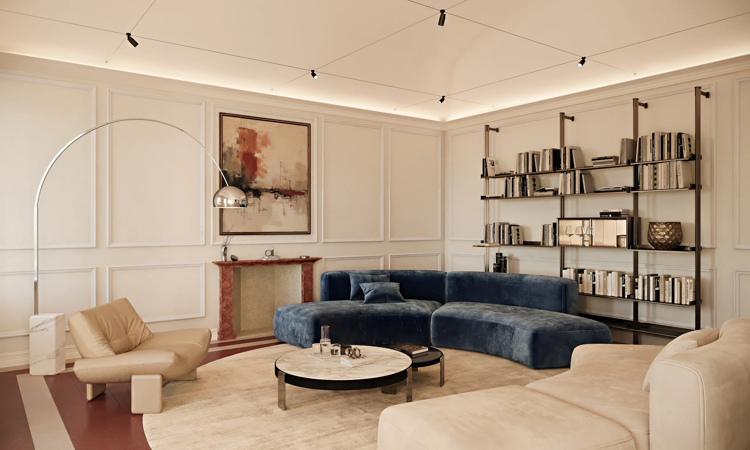 Render 3D per immobiliare e developer, renderind e modelling 3D professionale di interior e exterior design per il settore Real Estate, Salotto 