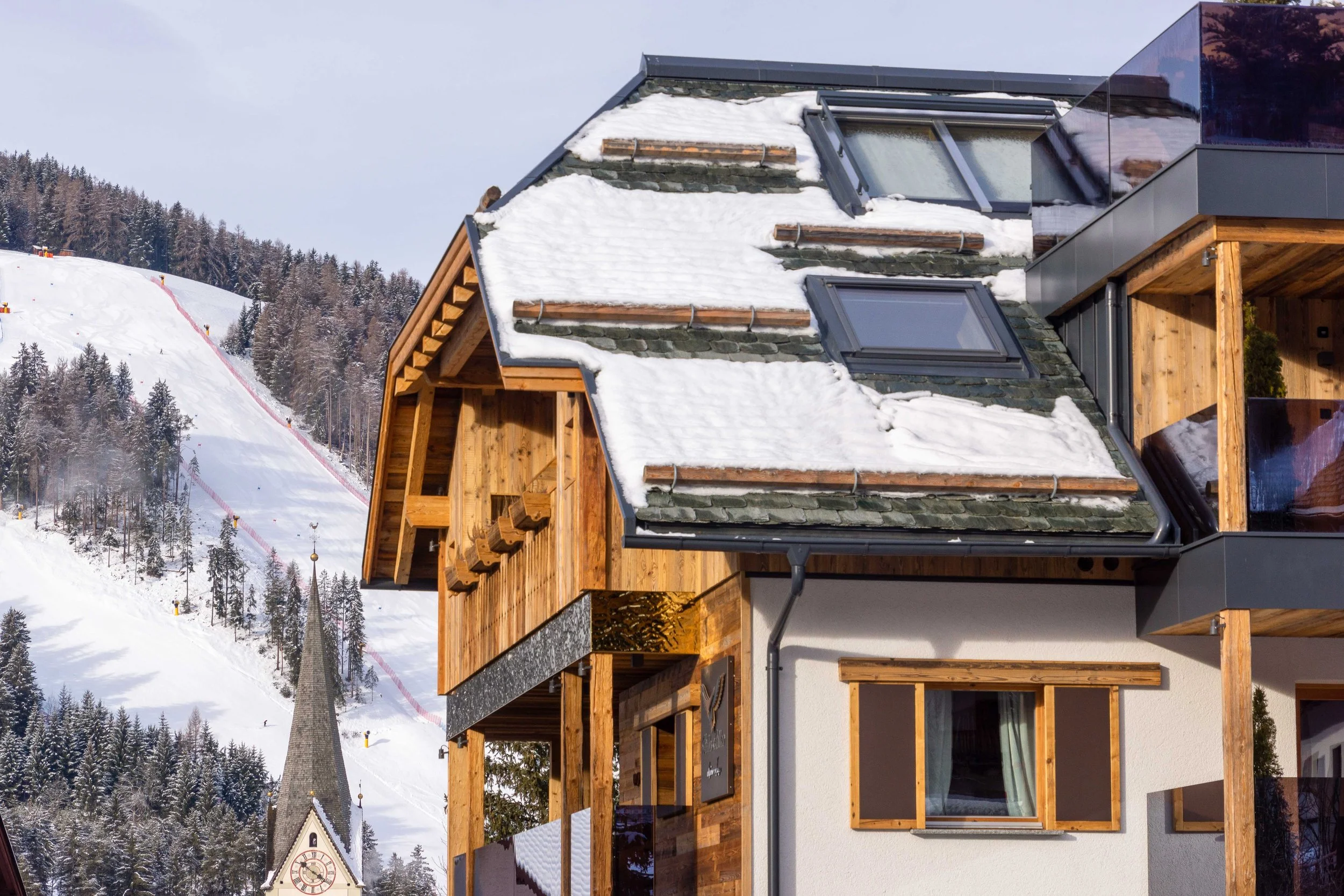 Servizio Fotografico professionale con drone per hotel in Alto Adige, Marebbe-Enneberg