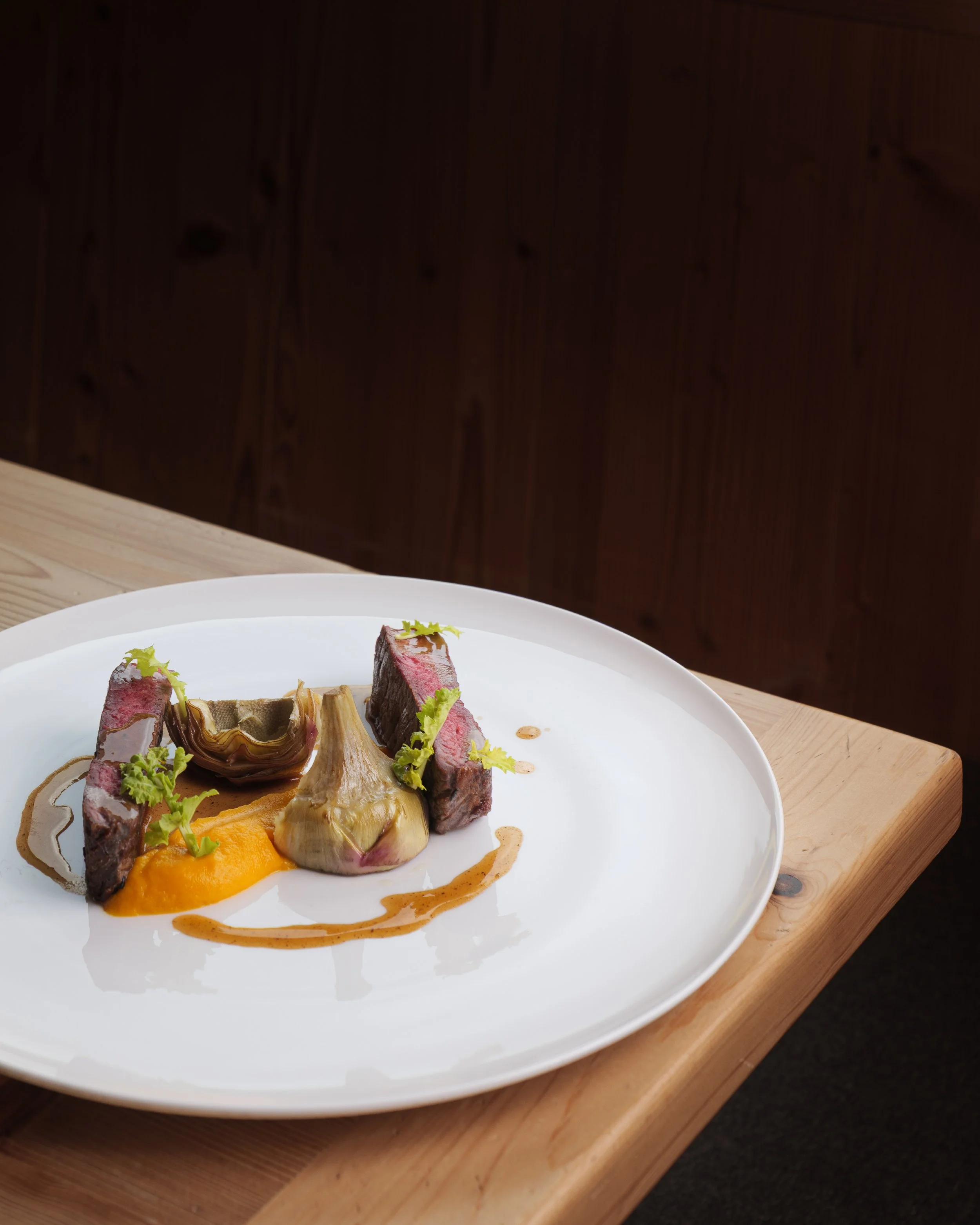 Fotografo per hotel Alto Adige, Aqua Bad Cortina, Foto per ristorante hotel, piatto tipico, secondo piatto