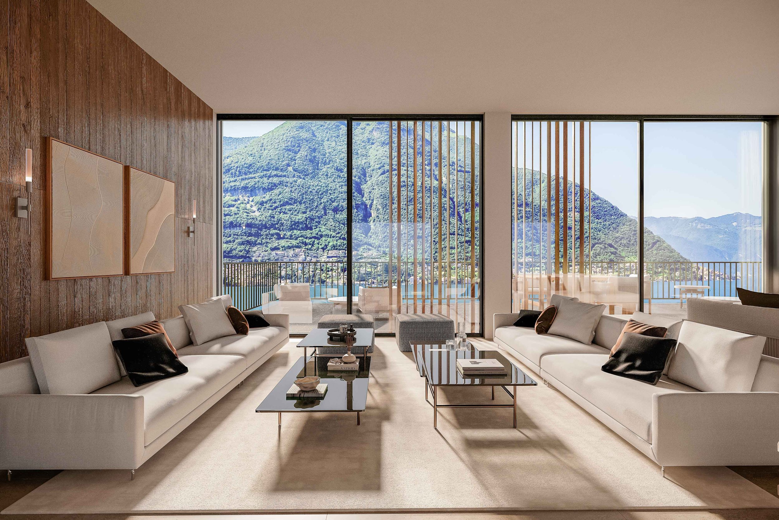 Render 3D per immobiliare e developer, renderind e modelling 3D professionale di interior e exterior design per il settore Real Estate, hall progetto hotel