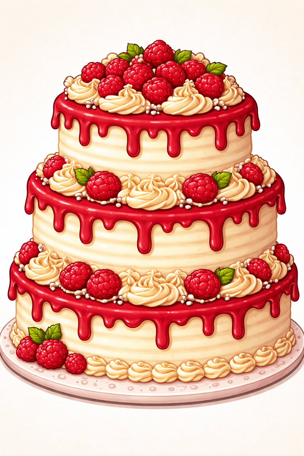 White Chocolate Raspberry Cake