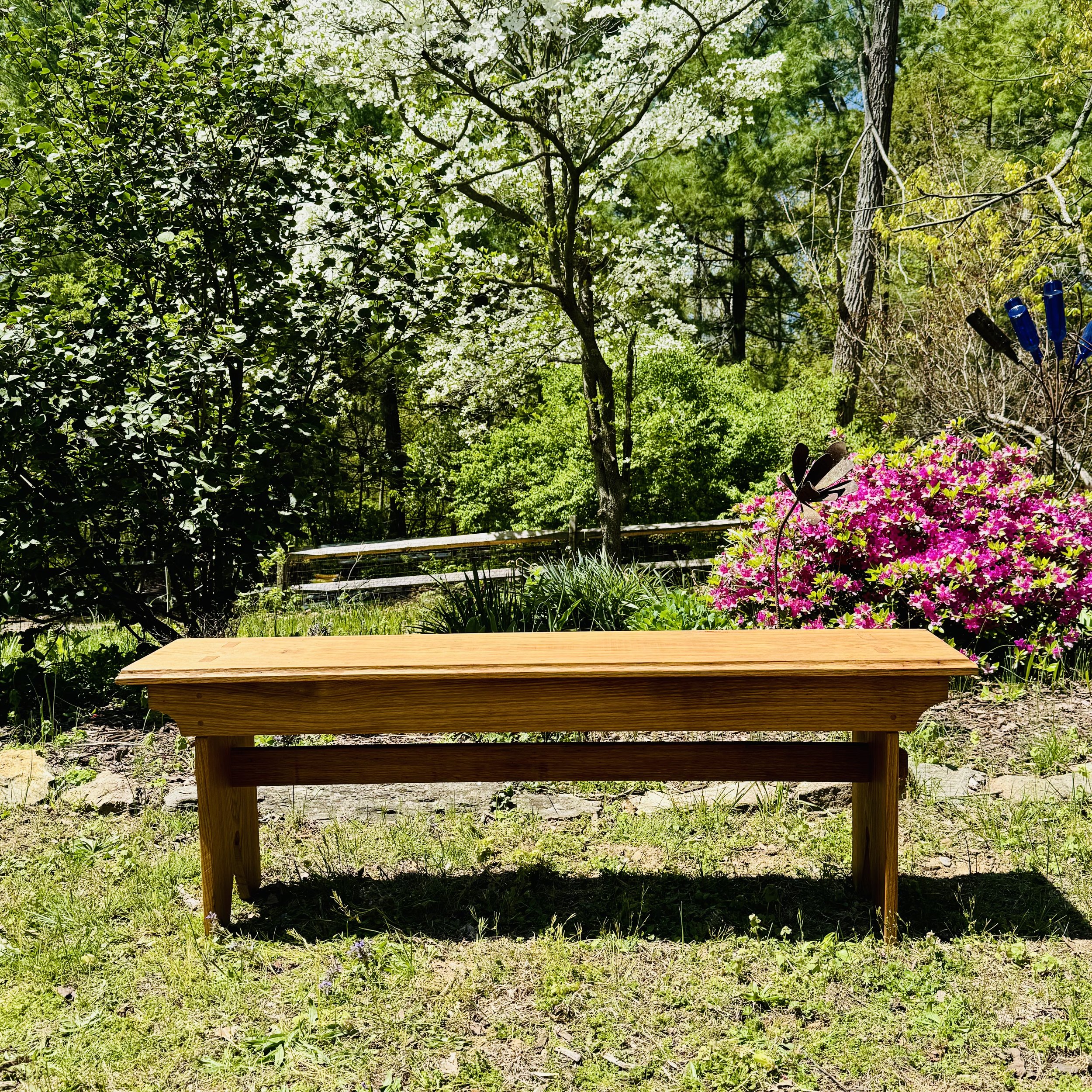 Authentic 1760 - 1890 Solid Oak Bench