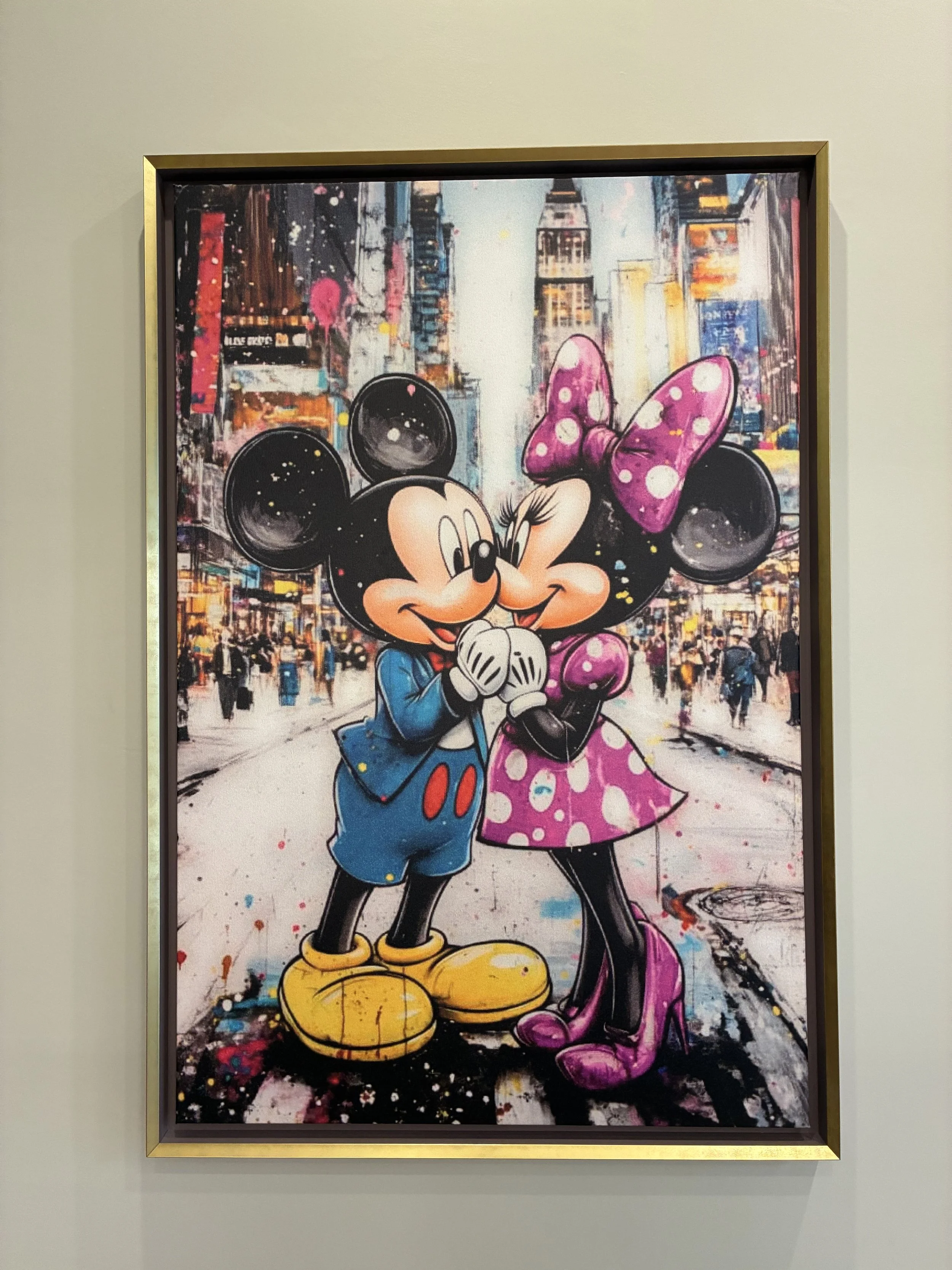 Quadro di grandi dimensioni tea Topolino, collaborazione LgM con Gioielleria locale