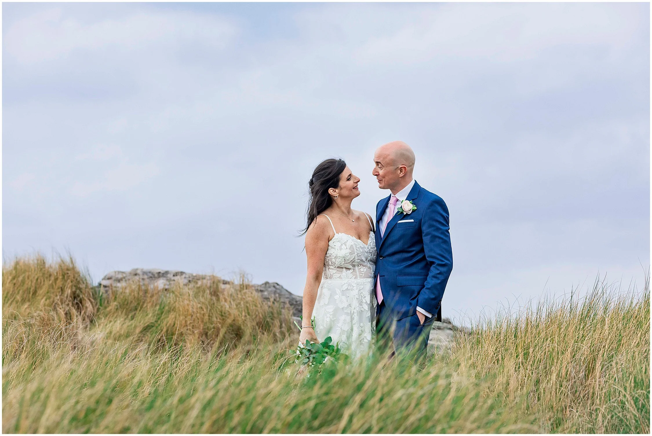 Bride and Groom at Tobacco Bay Beach in Bermuda (Copy)