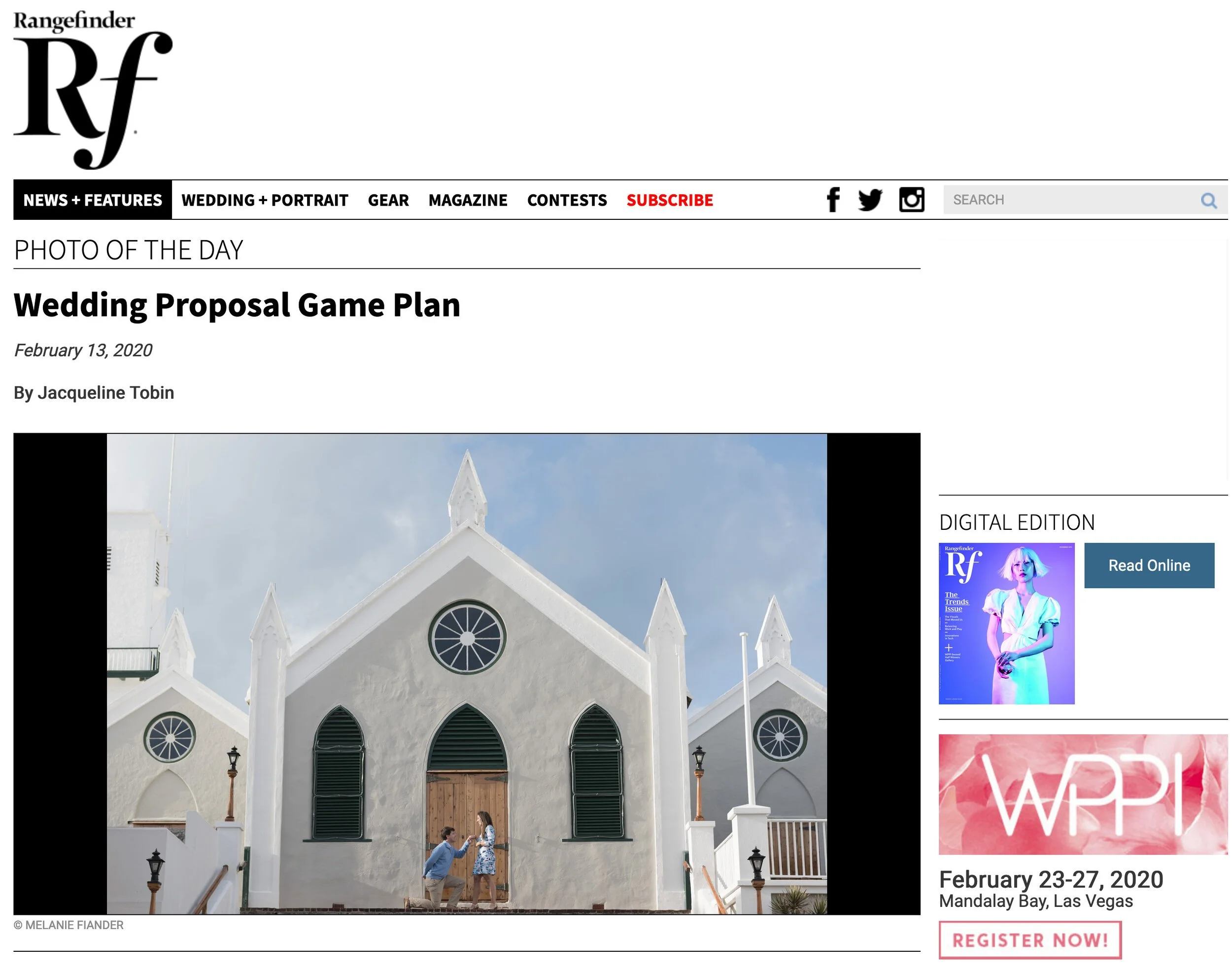 Feature - Rangefinder Magazine | "Wedding Proposal Game Plan"