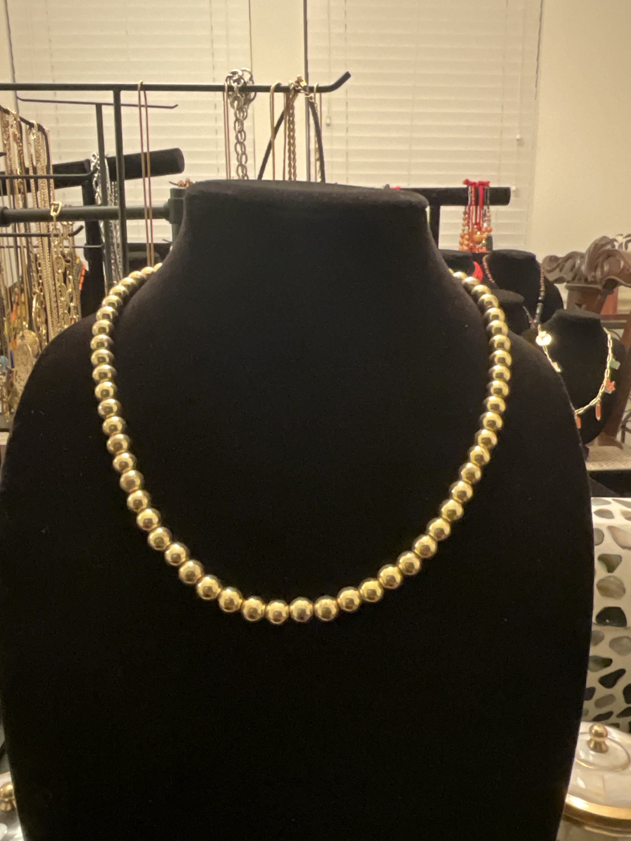 Hematite Gold Necklace