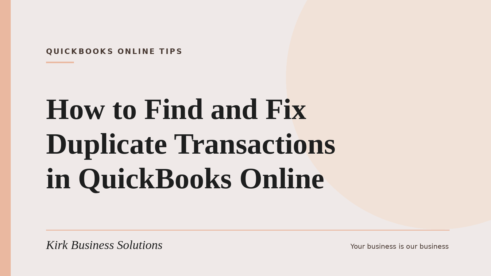 How to Find and Fix Duplicate Transactions in QuickBooks Online