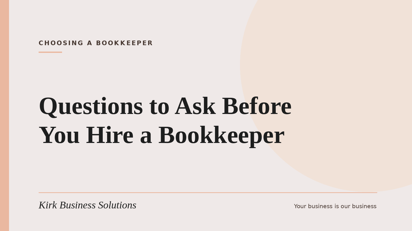 Questions to Ask Before You Hire a Bookkeeper