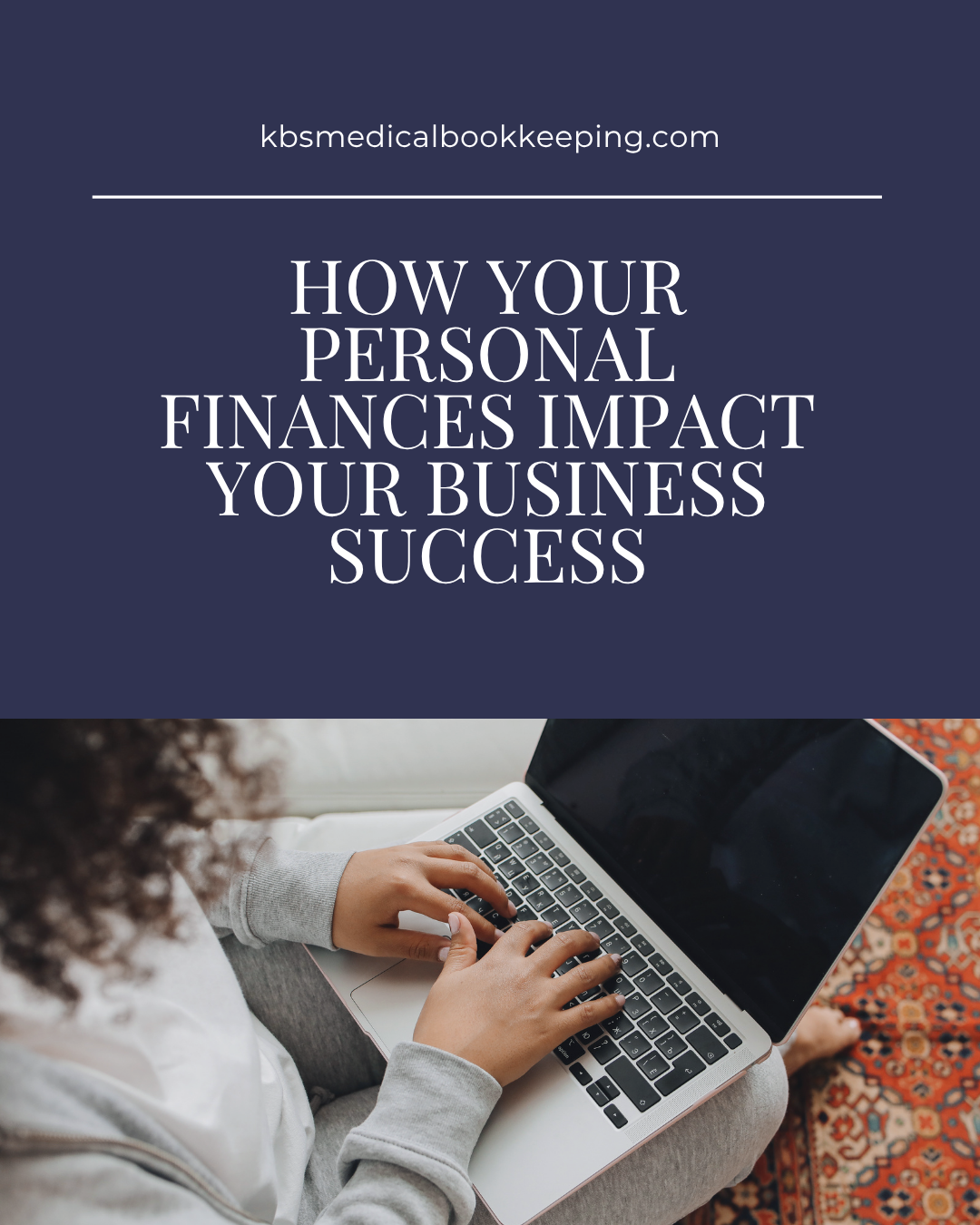 Dental or healthcare practice owner reviewing personal and business finances with a laptop and planner, representing the connection between personal financial habits and business success.