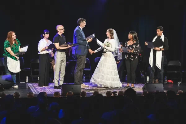 A scene from 13-Year-Old Michael Ausiello Presents: Beverly Hills: a Pretend Soap Opera Performed by Real Actors at Dynasty Typewriter