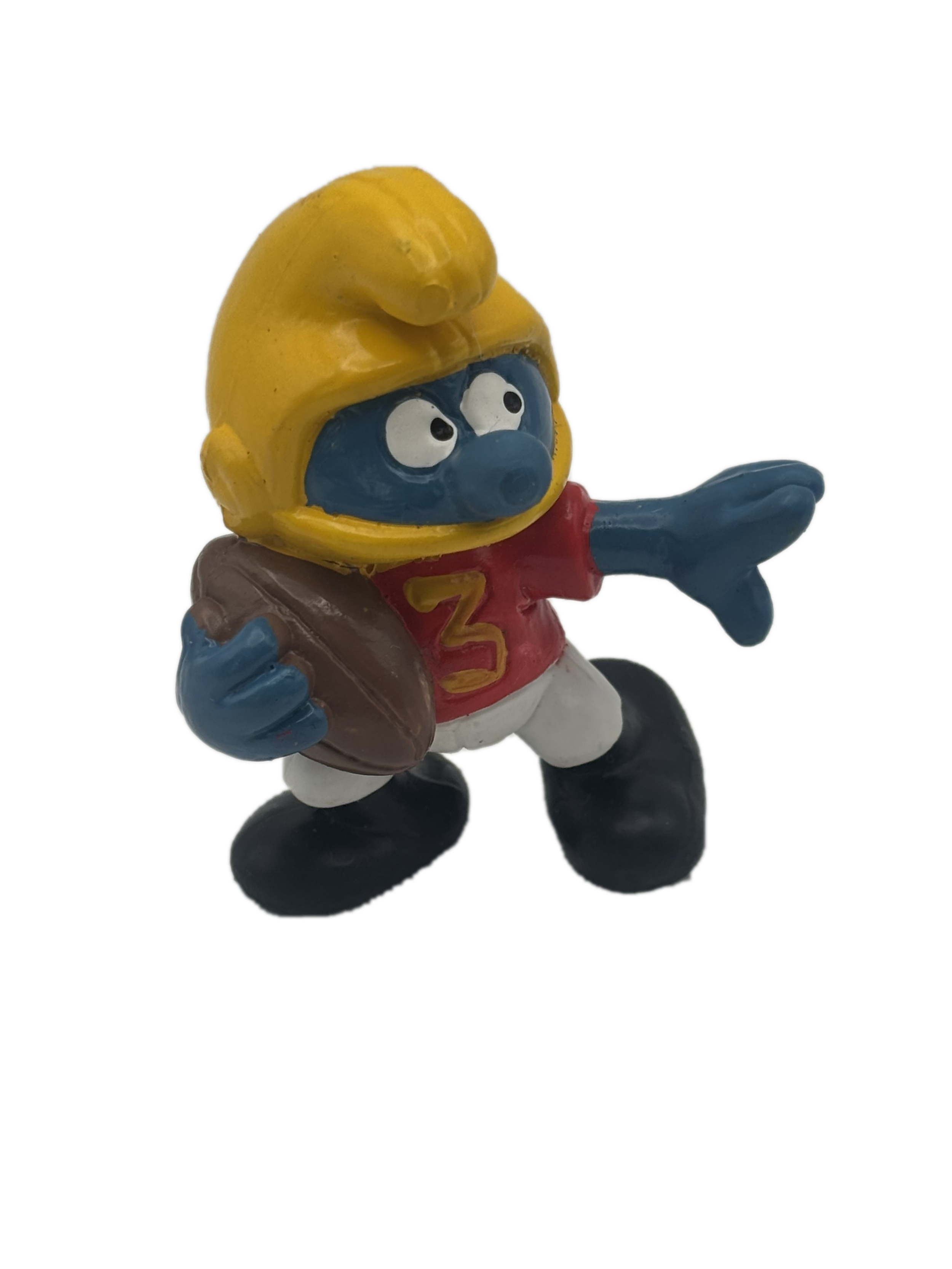 "Football Smurf" figurine