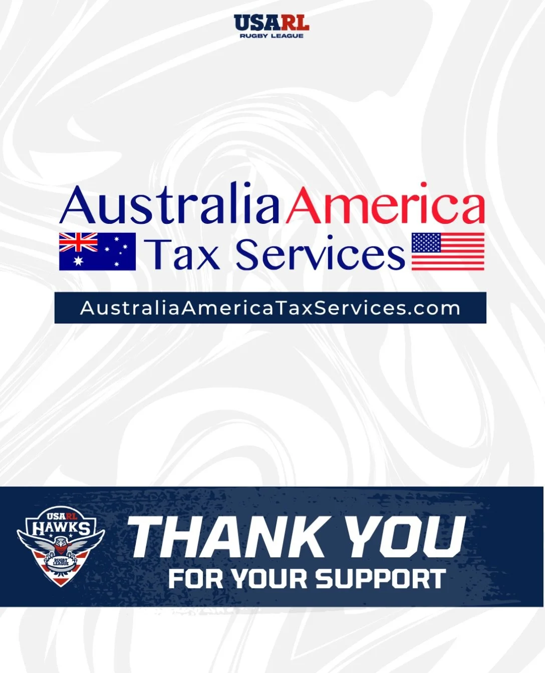🇺🇸🦅 Sponsor Appreciation

A huge thank you to Australia America Tax Services for their generous support of the USA Hawks!

Our sponsors play an important role in helping our athletes represent the USA and continue growing rugby league on the inter