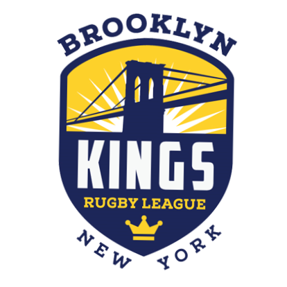 Brooklyn Kings Rugby League logo featuring a bridge, crown, and text elements.
