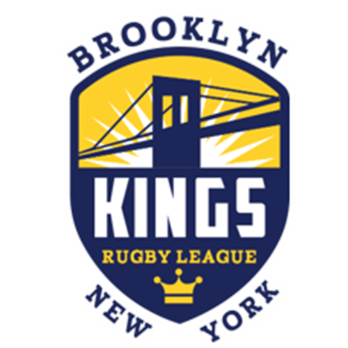 Brooklyn Kings Rugby League logo featuring a bridge, crown, and text elements.