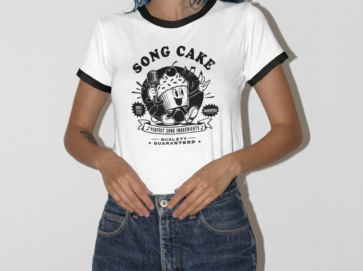 WOMEN'S BLACK RING TEE