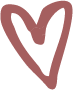 Pink heart outline on a white background