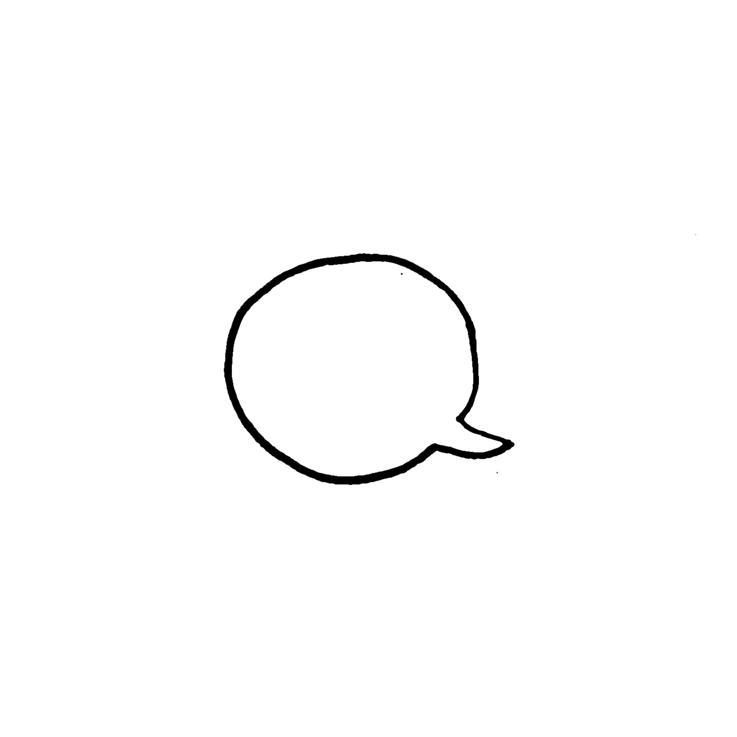 Drawing of a speech bubble