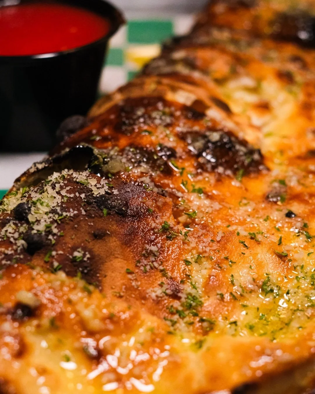 Up close shot of our Cheese Bread 👏

Btw, every Sunday in April we are doing $5 Drafts + $5 Cheese Bread 🔥