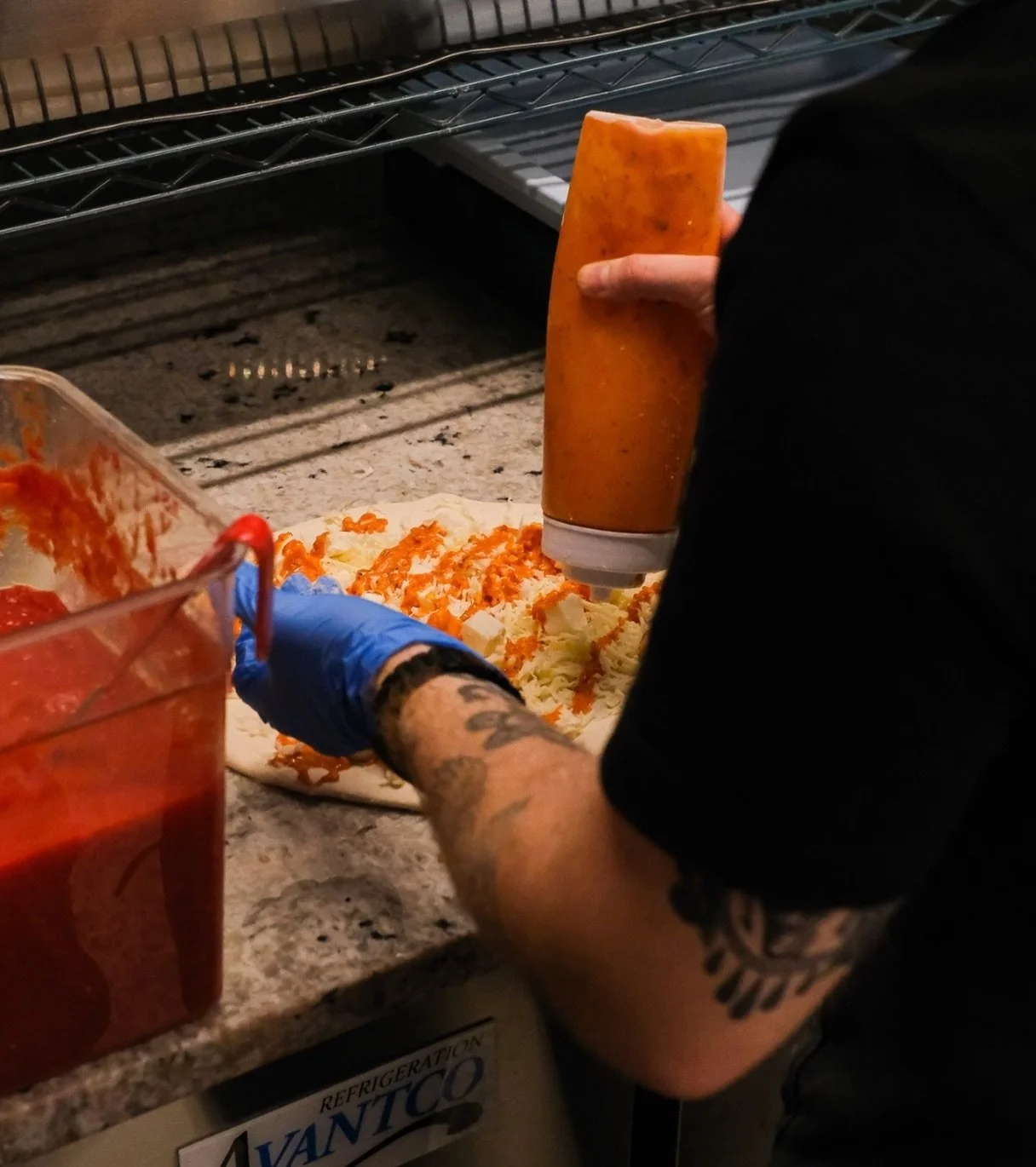 Our Vodka Margherita pizza has house made vodka sauce 🔥

But we don&rsquo;t discriminate, you can order it as a side dipping sauce for anything you want!