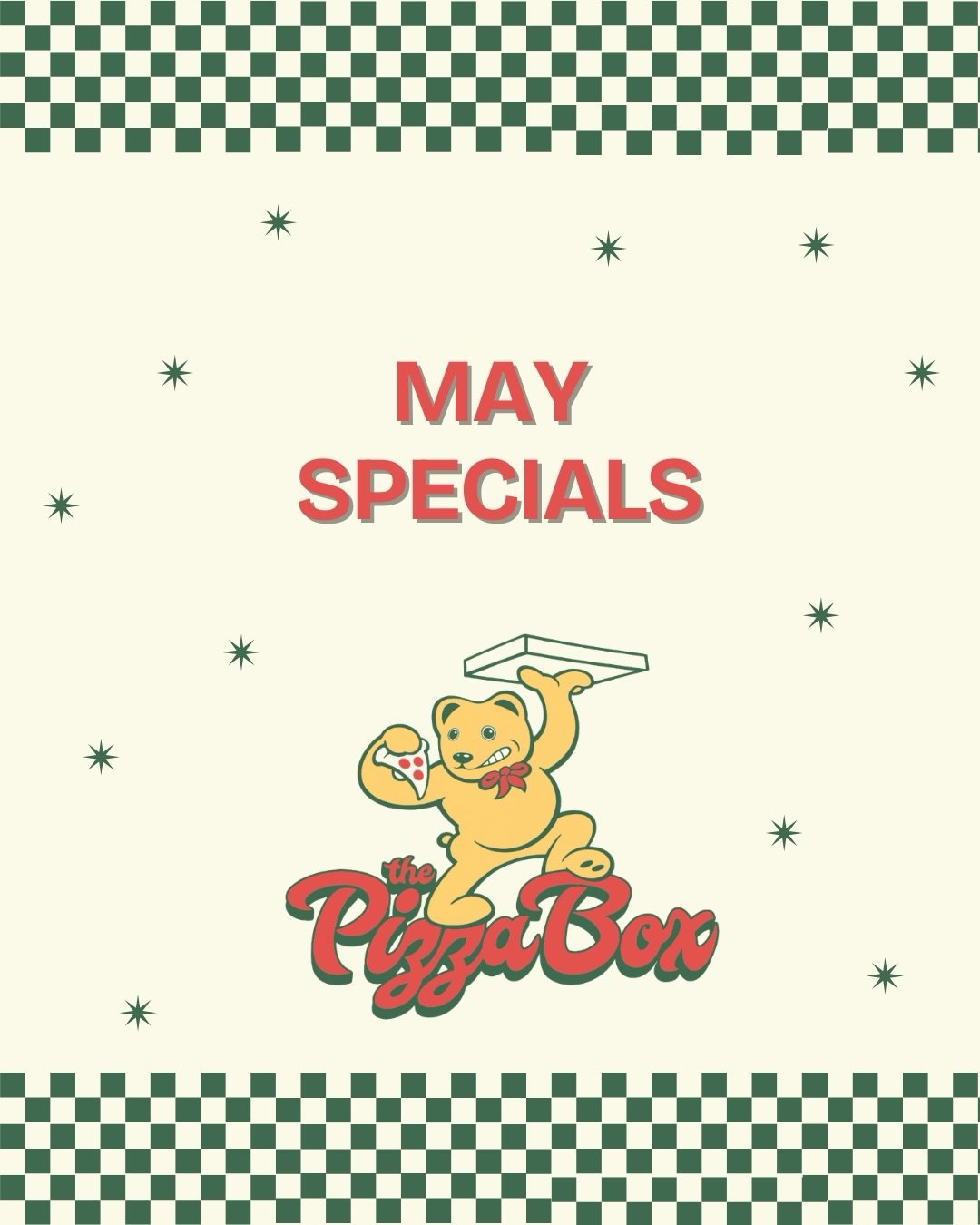 🚨May Specials!

Keep your eye out for Calzones and a new hot sauce being added to the menu very soon 👀