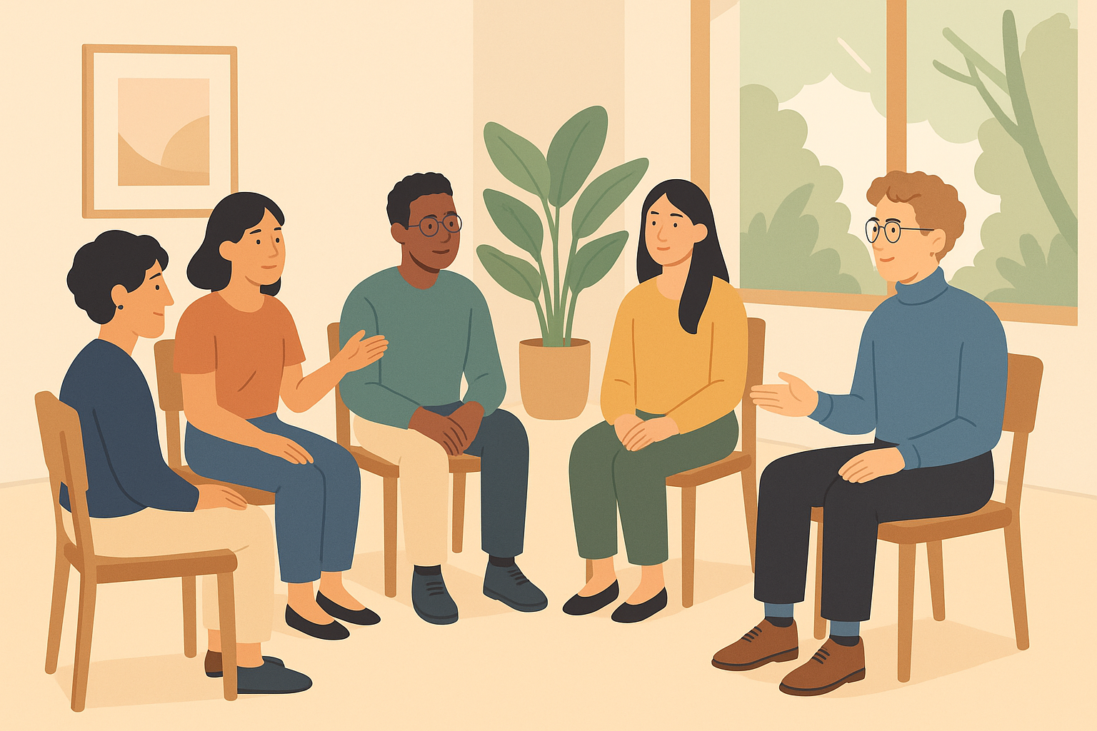 Illustration Gruppentherapie