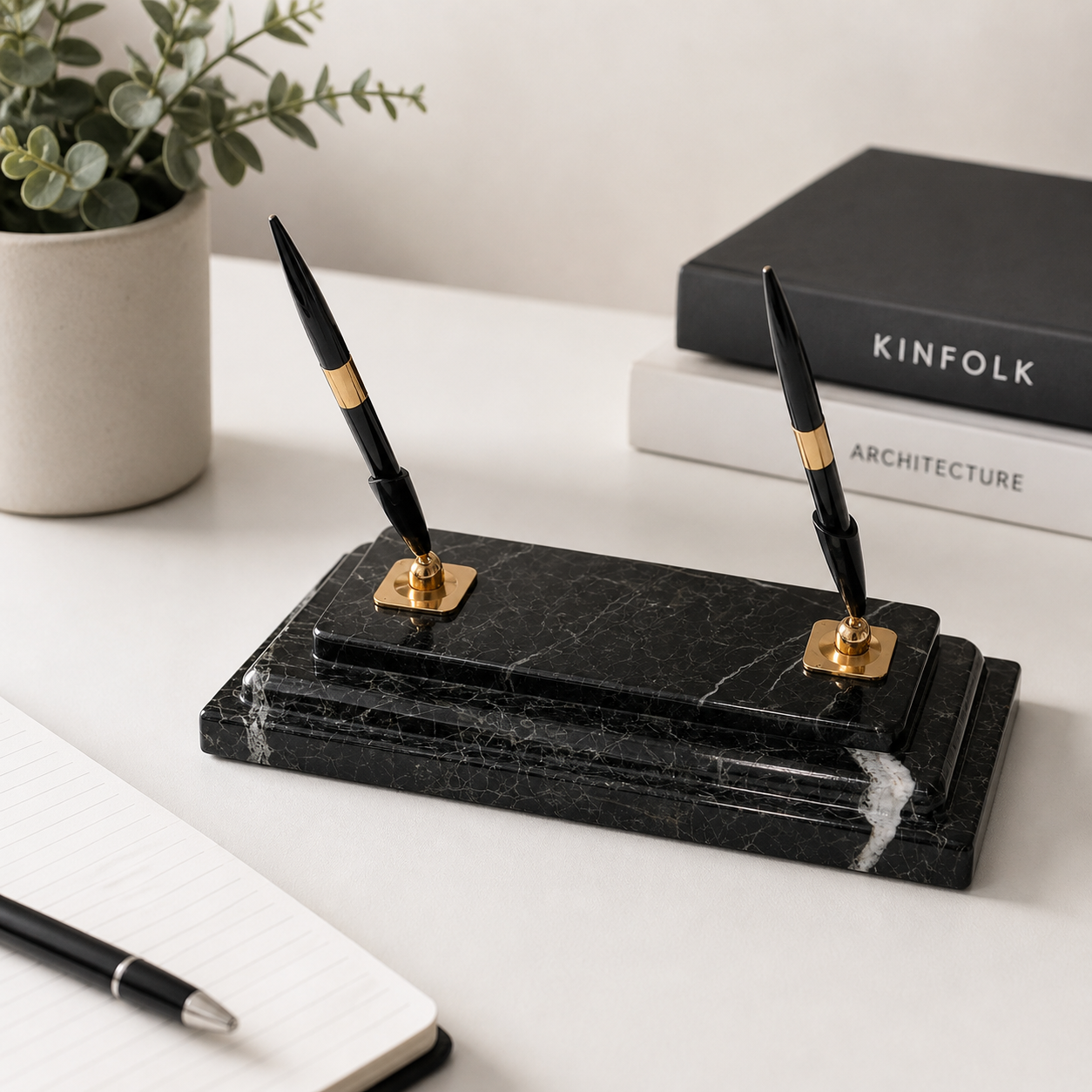 Rectangle Double Tiered Pen Stand