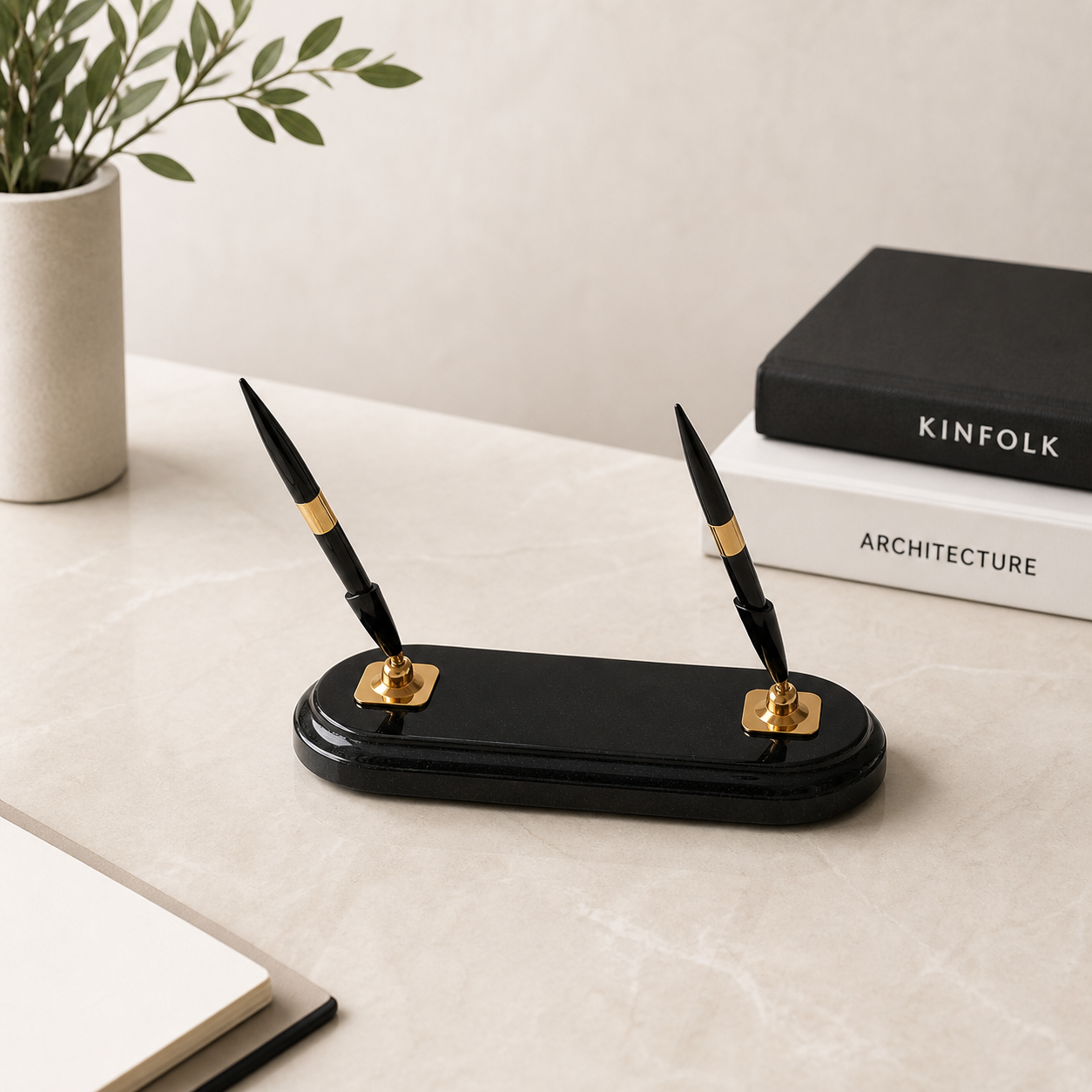 Oval Double Tiered Pen Stand