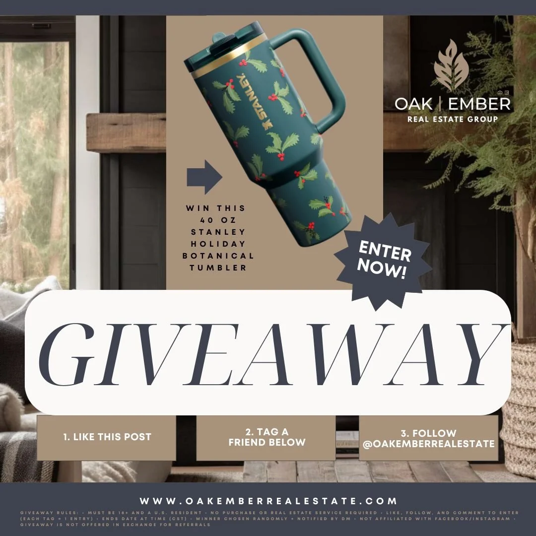 ✨ GIVEAWAY TIME! ✨
We&rsquo;re spreading some holiday cheer with a fun little giveaway this week!

Want to win a 40oz Stanley Holiday Botanical Tumbler?
Here&rsquo;s how to enter:
1️⃣ Like this post
2️⃣ Follow @OakEmberRealEstate
3️⃣ Tag a friend who