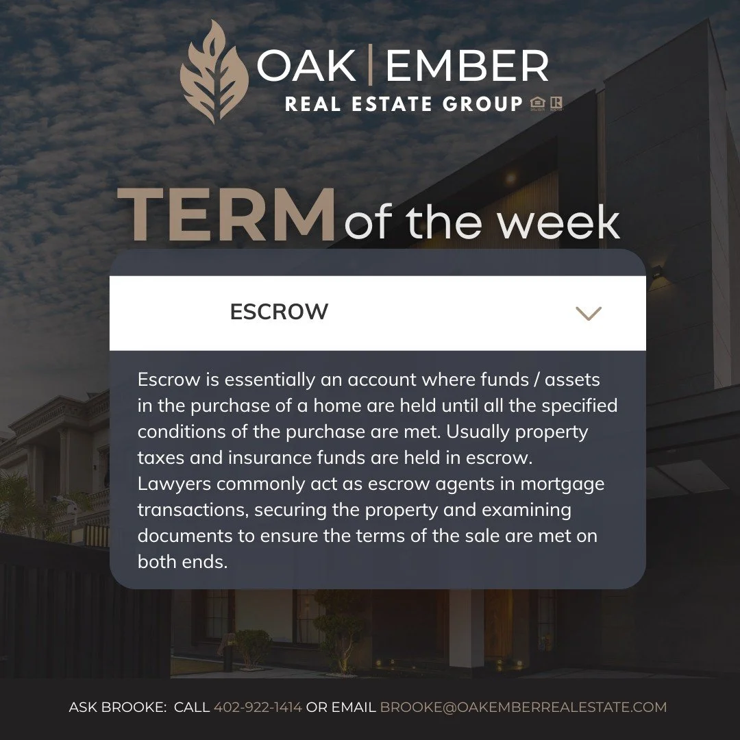Understanding real estate terms doesn&rsquo;t have to be overwhelming.
This week&rsquo;s Term of the Week is Escrow &mdash; a key part of protecting both the buyer and seller during a home purchase.
Knowledge is power, especially when navigating the 