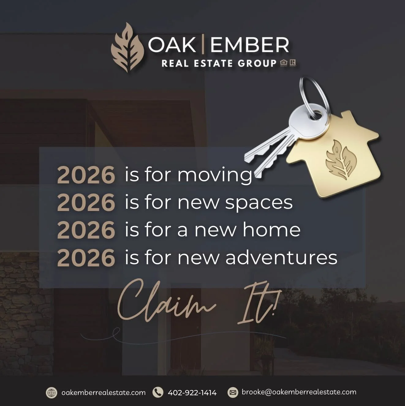 ✨ Claim it. ✨
2026 is for moving.
2026 is for new spaces.
2026 is for a new home.
2026 is for new adventures.

If a move is part of your story this year, Oak | Ember is here to guide you with clarity, care, and local expertise. Let&rsquo;s make 2026 