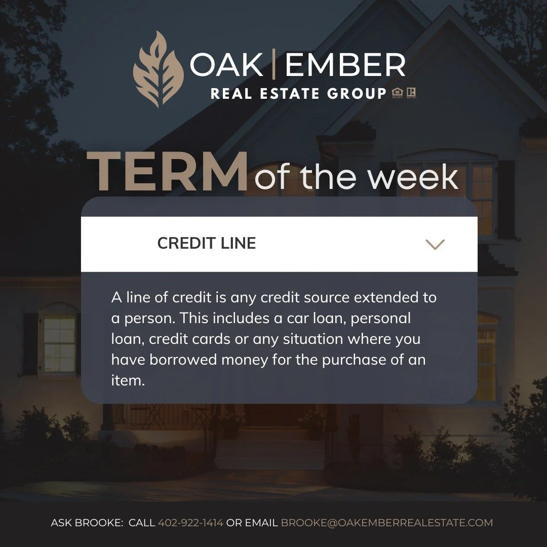 ✨ Term of the Week ✨
Credit Line

Understanding real estate (and lending) terms can make a big difference when you&rsquo;re preparing to buy a home. A line of credit includes things like credit cards, personal loans, or auto loans &mdash; and they al