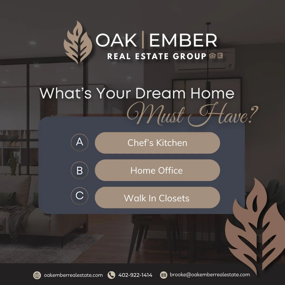 Dream home shopping time ✨
If you could only choose one must-have, what&rsquo;s at the top of your list?

A️ - Chef&rsquo;s kitchen
B️ - Home office
C️ - Walk-in closets

Drop your letter in the comments ⬇️
(Or tell me what feature you can&rsquo;t li