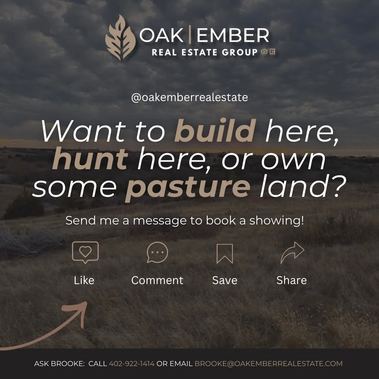Dreaming a little bigger?

Whether you want to build your forever home, hunt your own ground, or own a stretch of pasture to call yours. Land opens up a different kind of freedom.

It&rsquo;s not just property.
It&rsquo;s privacy.
It&rsquo;s possibil