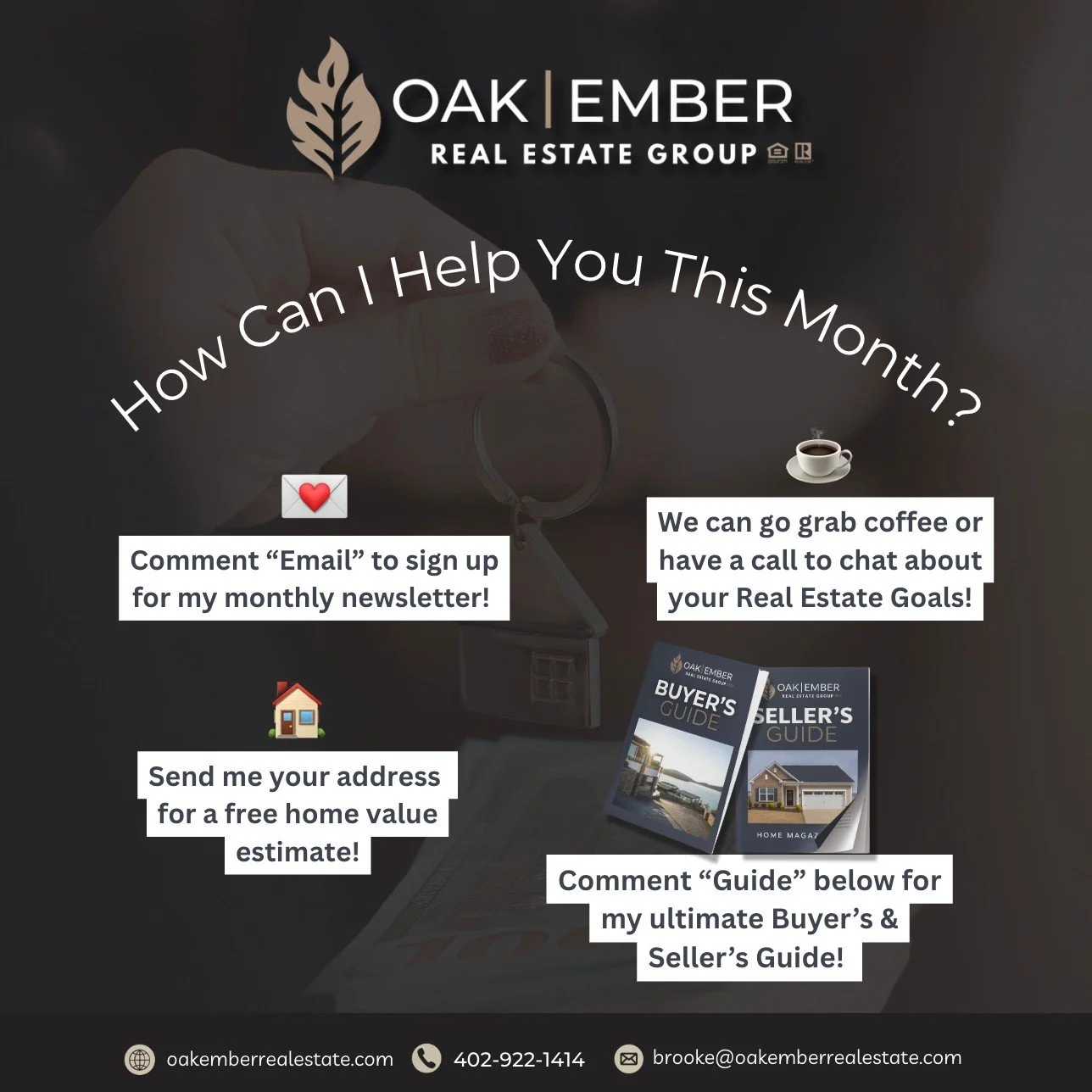 New month, new goals 🏡✨⁠
How can I help you this month?⁠
⁠
Whether you're dreaming, planning, or ready to make a move, I&rsquo;m here to guide you every step of the way. From home values to buyer &amp; seller resources (and even a coffee chat ☕), le