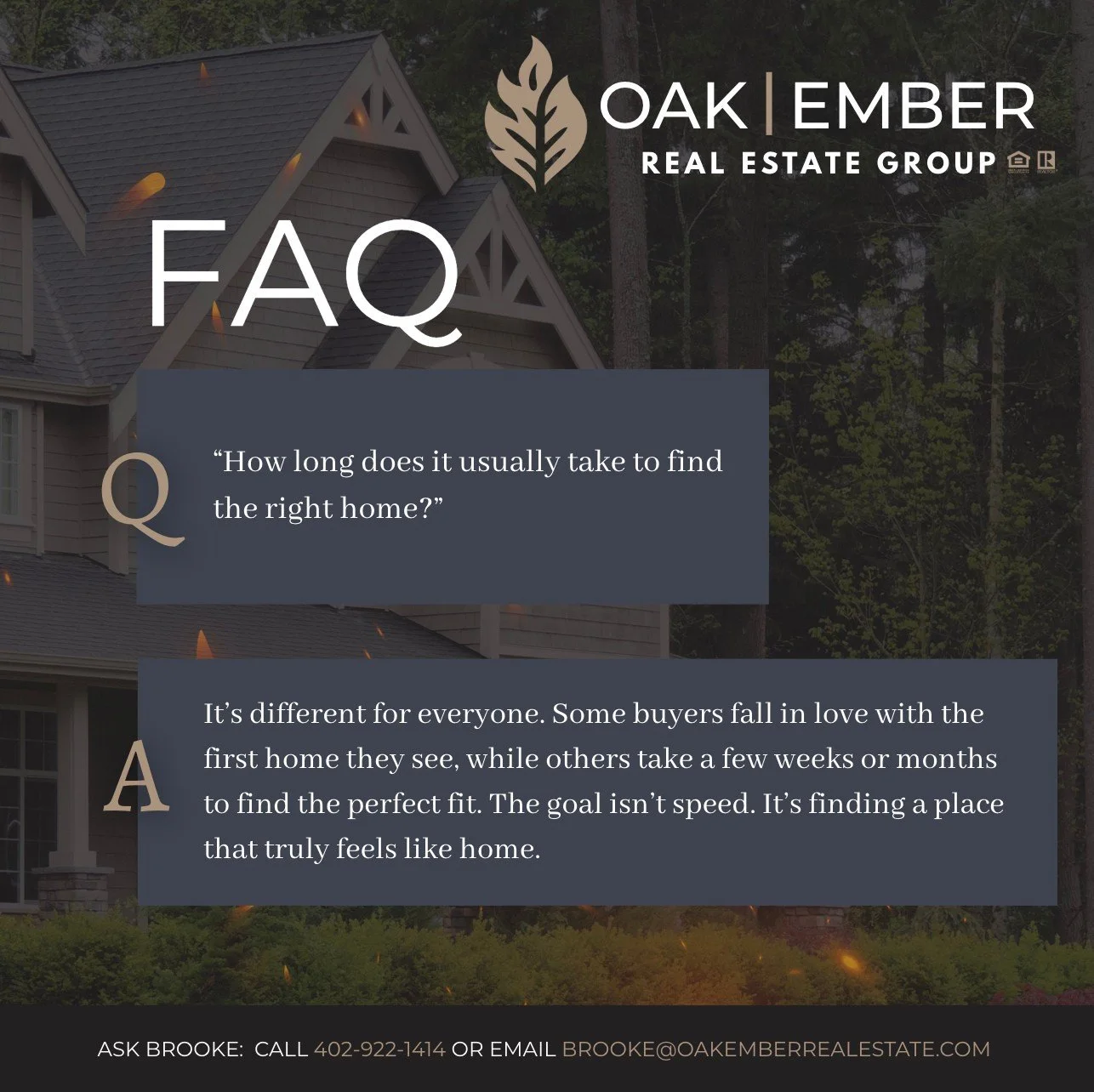 FAQ Friday 🏡⁠
⁠
&ldquo;How long does it take to find the right home?&rdquo;⁠
⁠
The honest answer&mdash;there&rsquo;s no one-size-fits-all timeline. Some buyers find &ldquo;the one&rdquo; right away, while others take a little more time to explore th