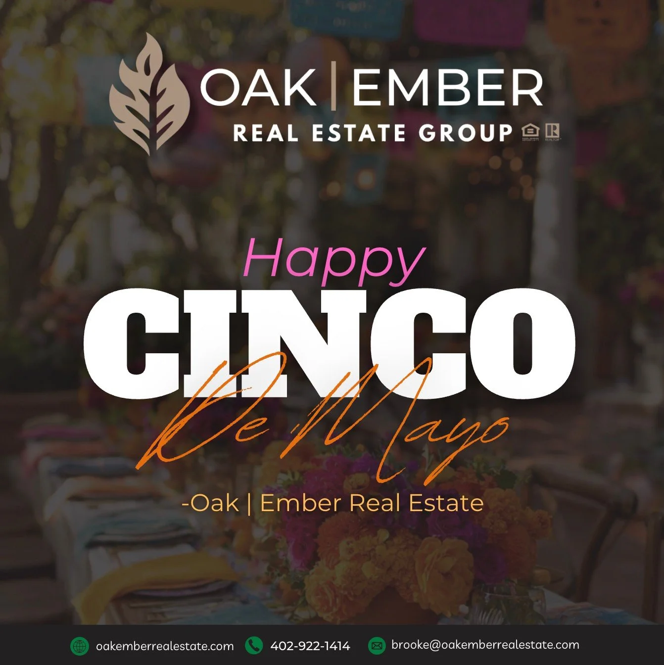 Happy Cinco de Mayo from Oak | Ember Real Estate. Whether you&rsquo;re hosting, gathering, or simply soaking in the season, there&rsquo;s nothing better than feeling at home.
