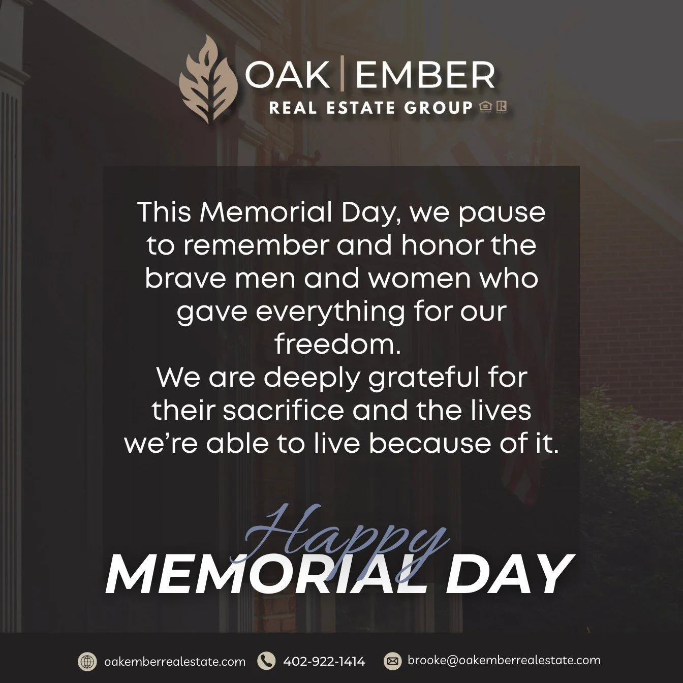 This Memorial Day, we pause to remember and honor those who gave everything for our freedom.⁠
⁠
Grateful for their sacrifice, today and always. 🇺🇸