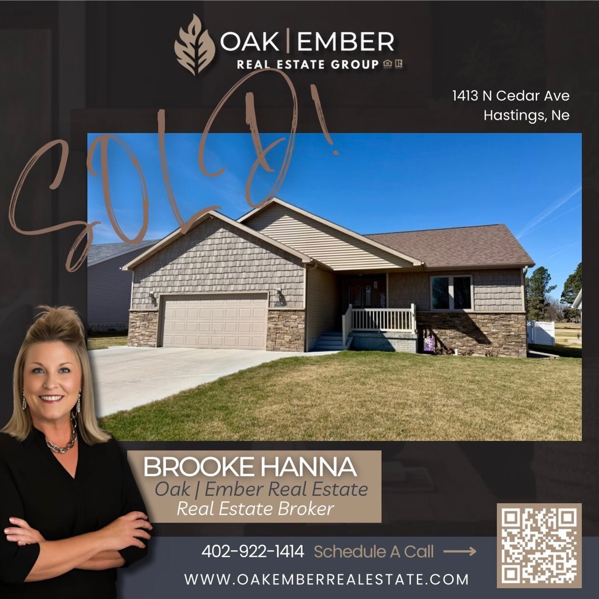 Feeling thankful today for the wonderful sellers I had the privilege of working with. Thank you for your trust and support! 🏡✨

Thinking about selling?  Give me a call! 

Brooke Hanna
Oak | Ember Real Estate Group
402-922-1414