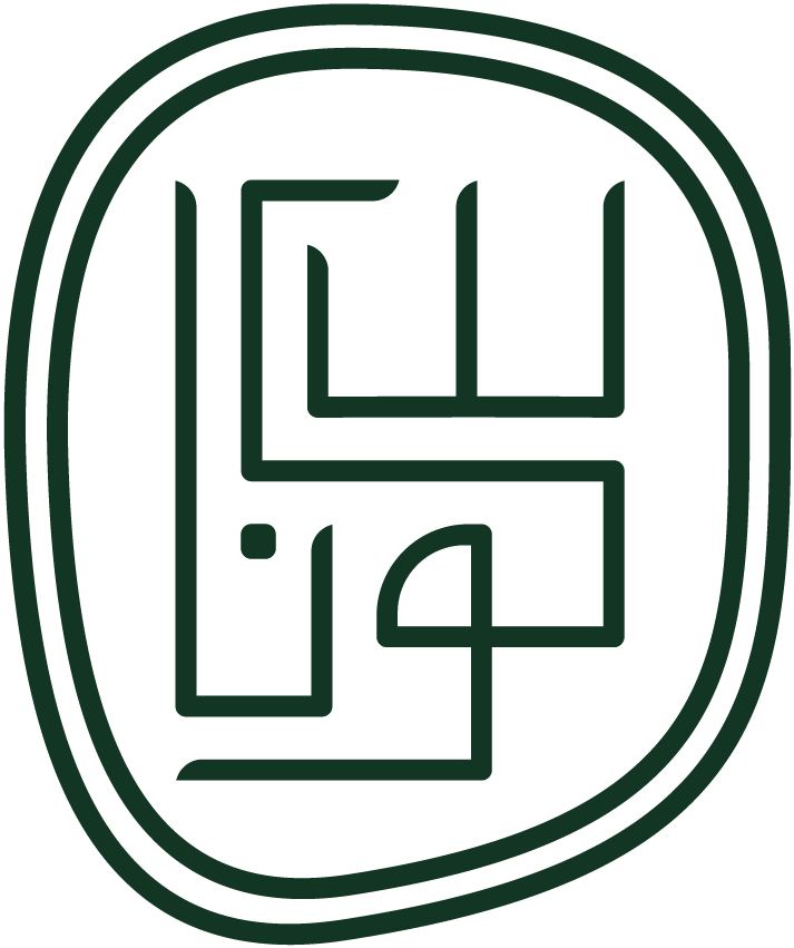 A black background with a green outline of a maze in a circular shape.