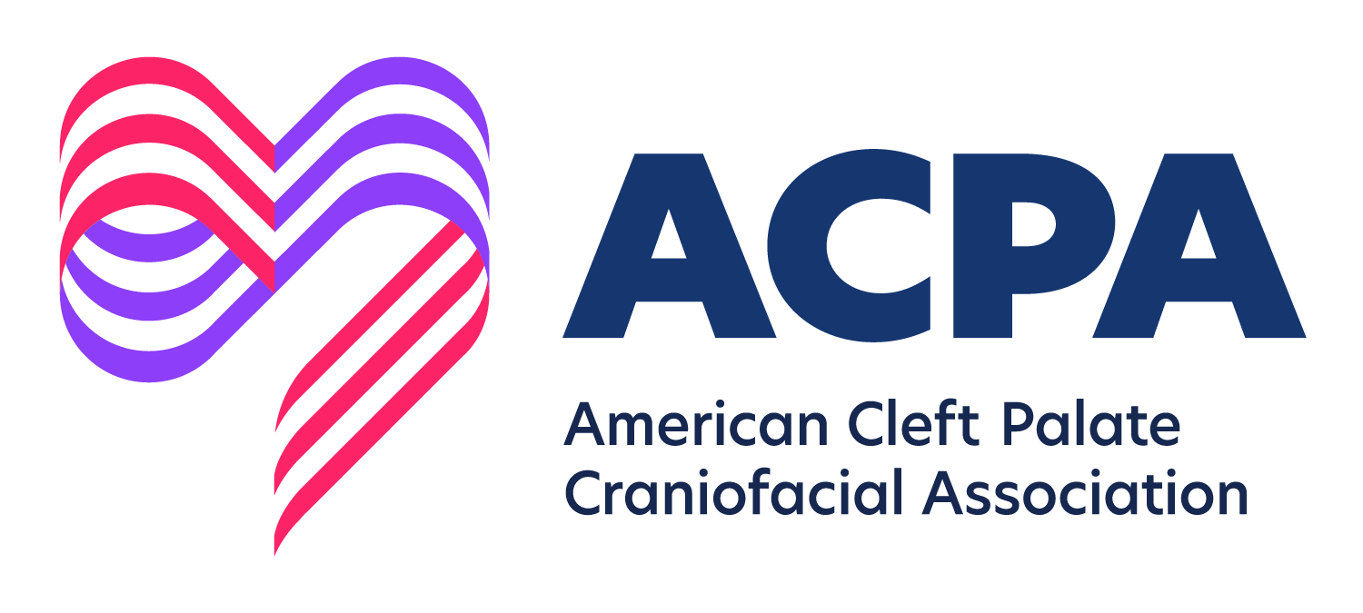 ACPA logo with stylized heart made of pink and purple lines next to the text 'ACPA' and 'American Cleft Palate Craniofacial Association'.
